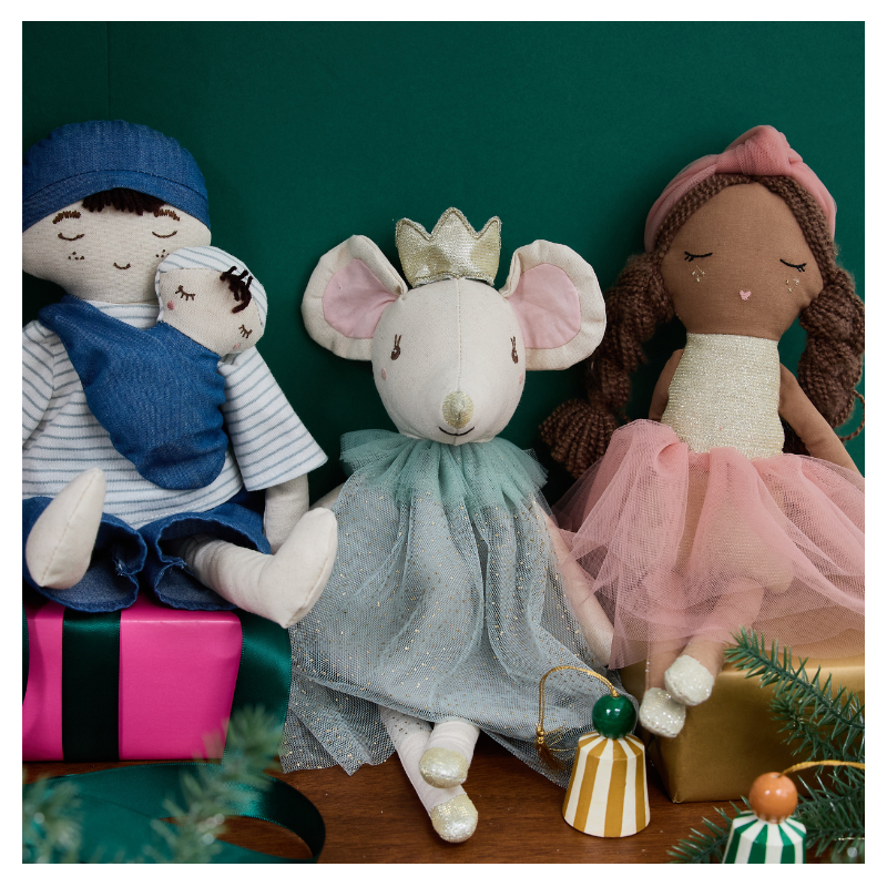 Doll - W/Pink & Gold Tutu