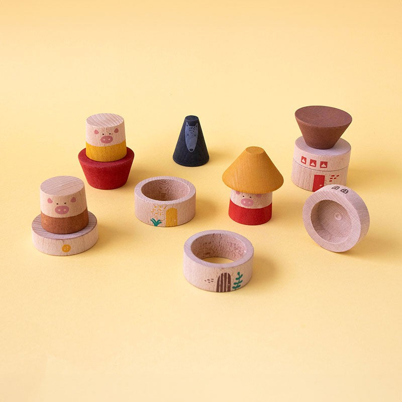 Wooden Toy - My Three Little Pigs
