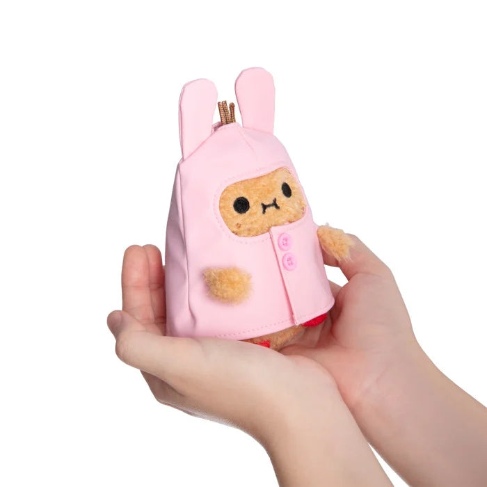 Bunny Boots - Pink Raincoat Mini Sitting Plush Toy